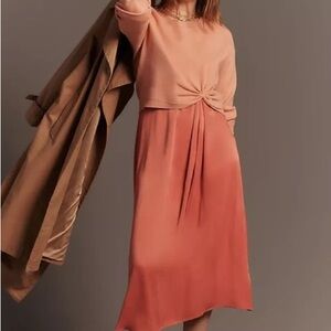 Anthropologie long sleeve midi dress
